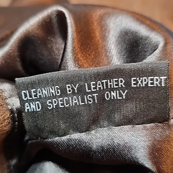 VINTAGE ARMANI COLLEZIONE BROWN DISTRESSED LEATHER ZIP-UP JACKET - Picture 16 of 16